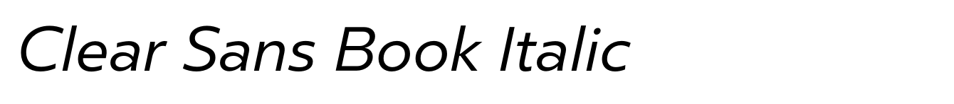 Clear Sans Book Italic image